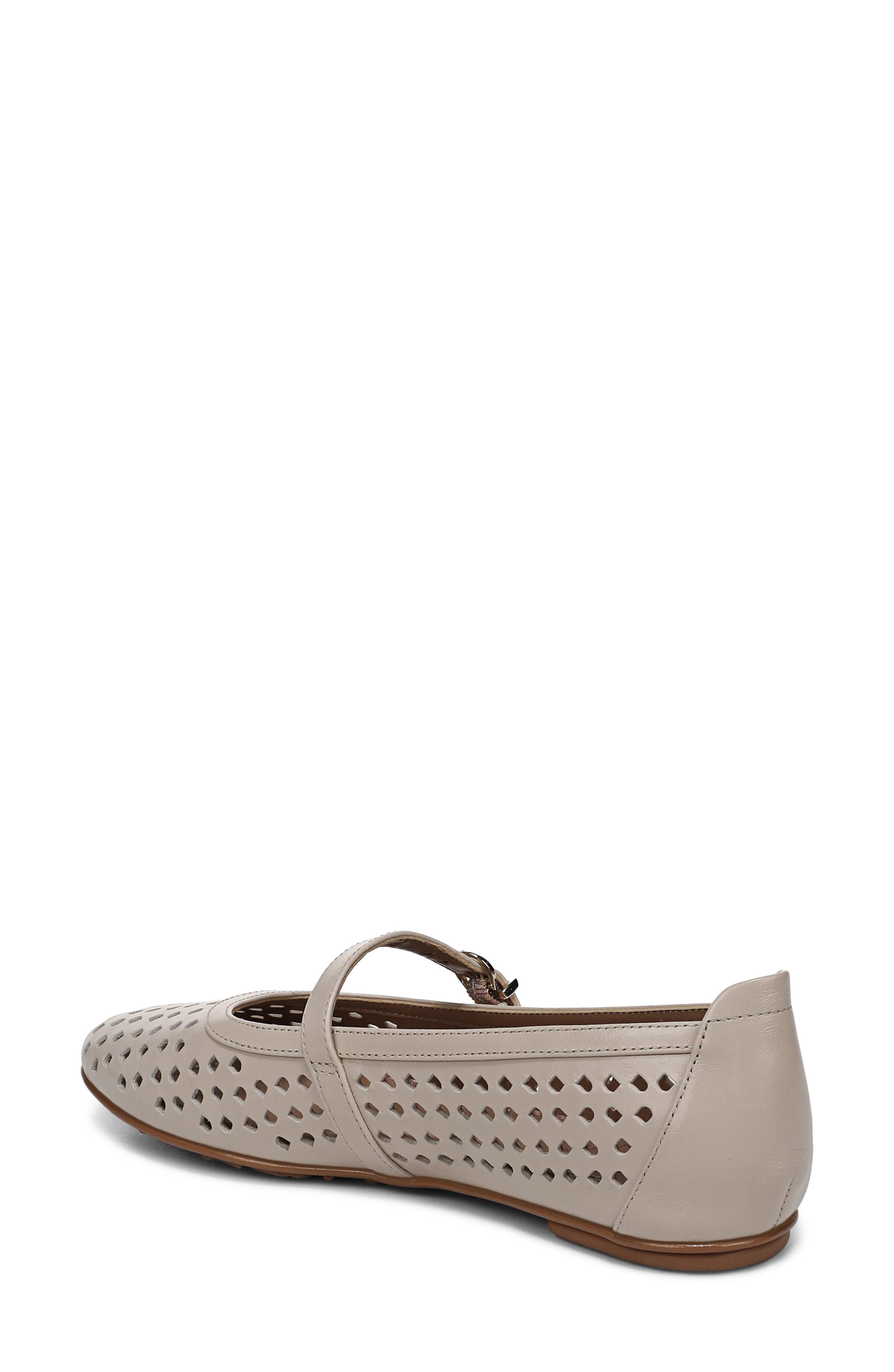 Naturalizer Aria Perforated Mary Jane Flat, Alternate, color, Ivory Mist