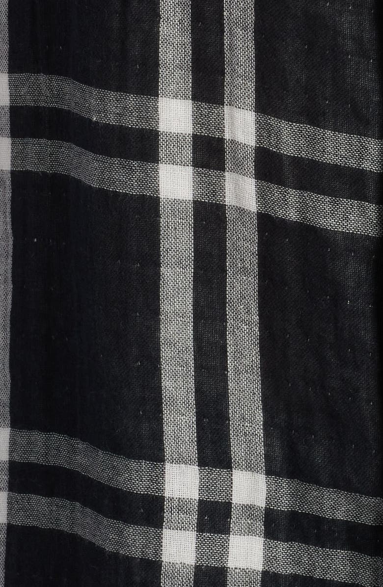 Schott NYC Plaid Double Weave Work Shirt, Alternate, color, Black