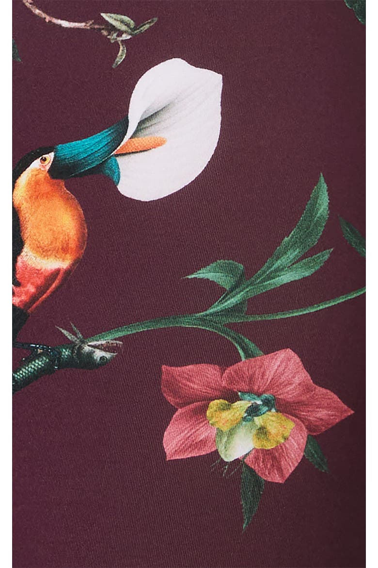 Leggings, Alternate, color, Zooflora Bordeaux
