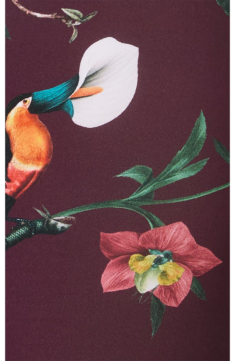 La DoubleJ Leggings, Alternate, color, Zooflora Bordeaux