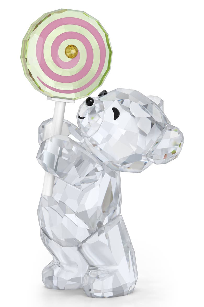 Kris Bear Sweet Lollipop Crystal Figurine, Main, color, WHITE