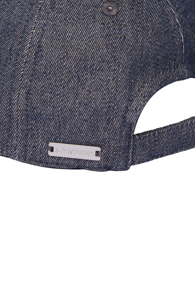 SANDRO Denim cap with logo, Alternate, color, Blue