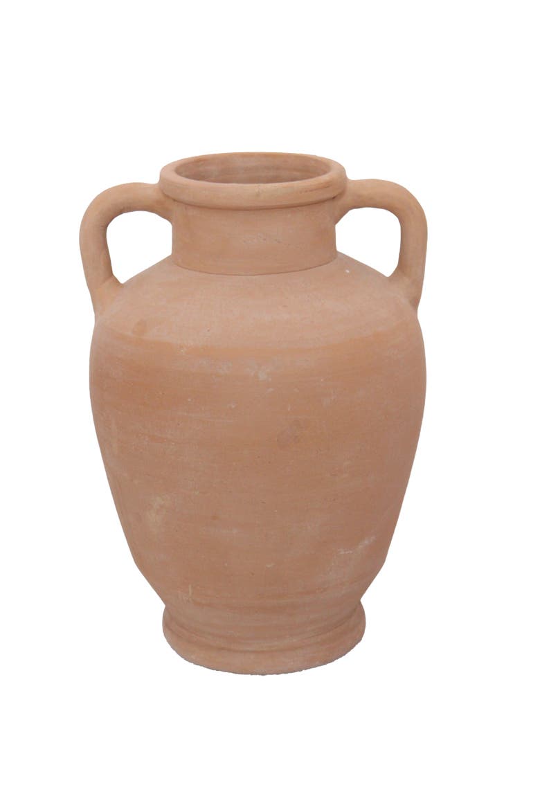 12" Terracotta Vase with Handles, Main, color, Earth tones