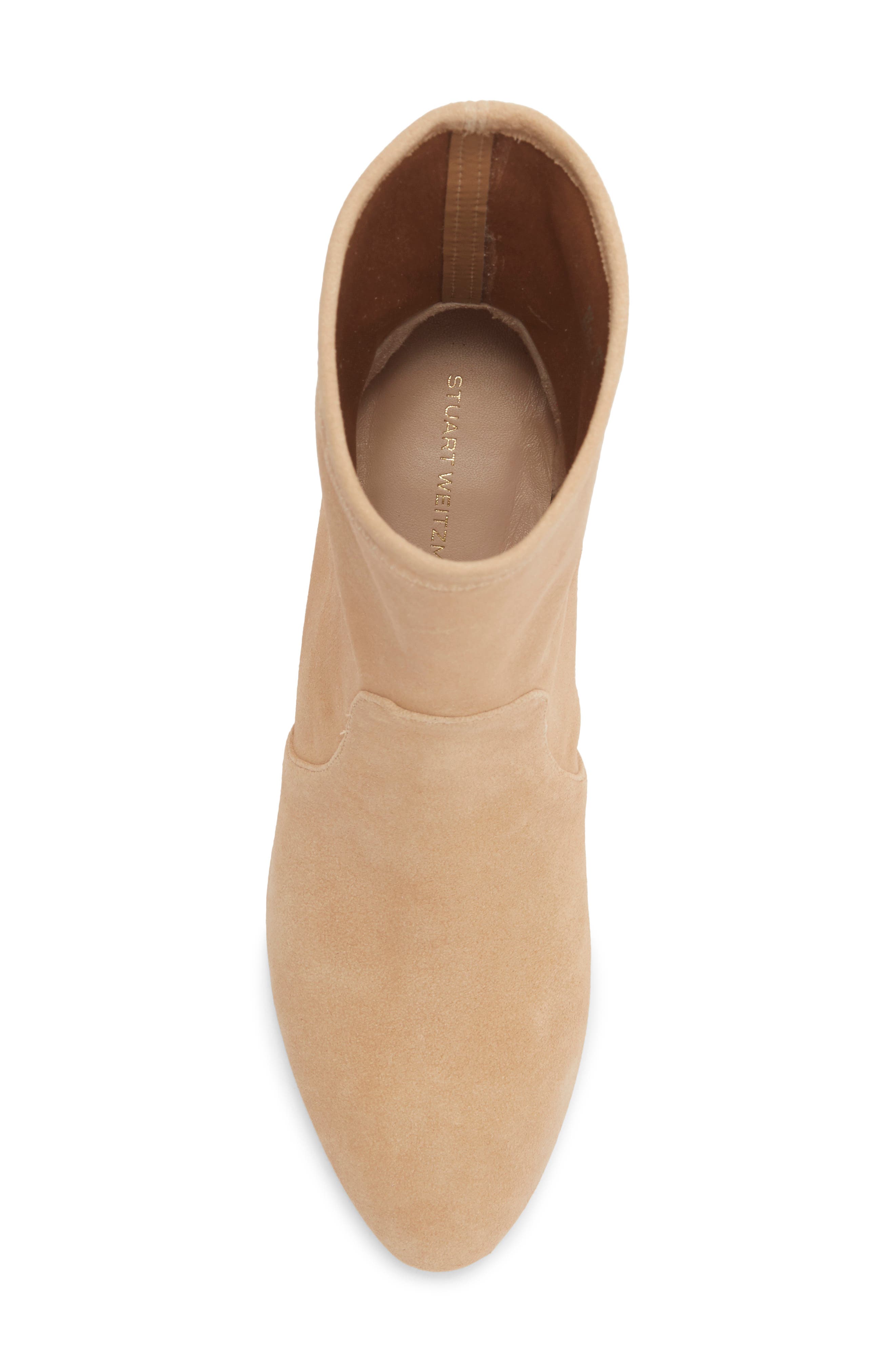 Stuart Weitzman Ariana Sock Bootie, Alternate, color, Natural Suede