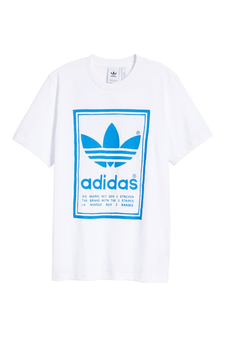 adidas Vintage Logo Graphic T-Shirt, Alternate, color, WHITE