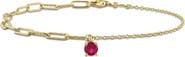 DELMAR Lab-Created Ruby Mixed Chain Bracelet