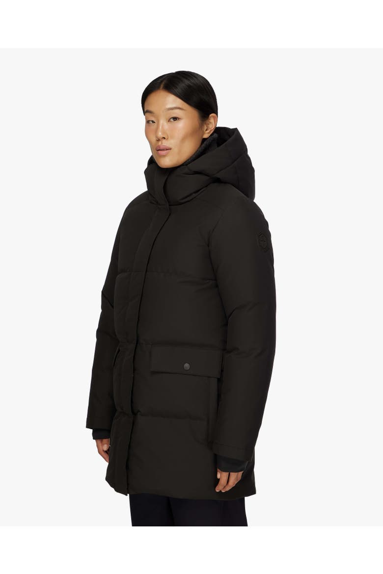 CHLOE | Hooded Down Winter Jacket, Alternate, color, Black