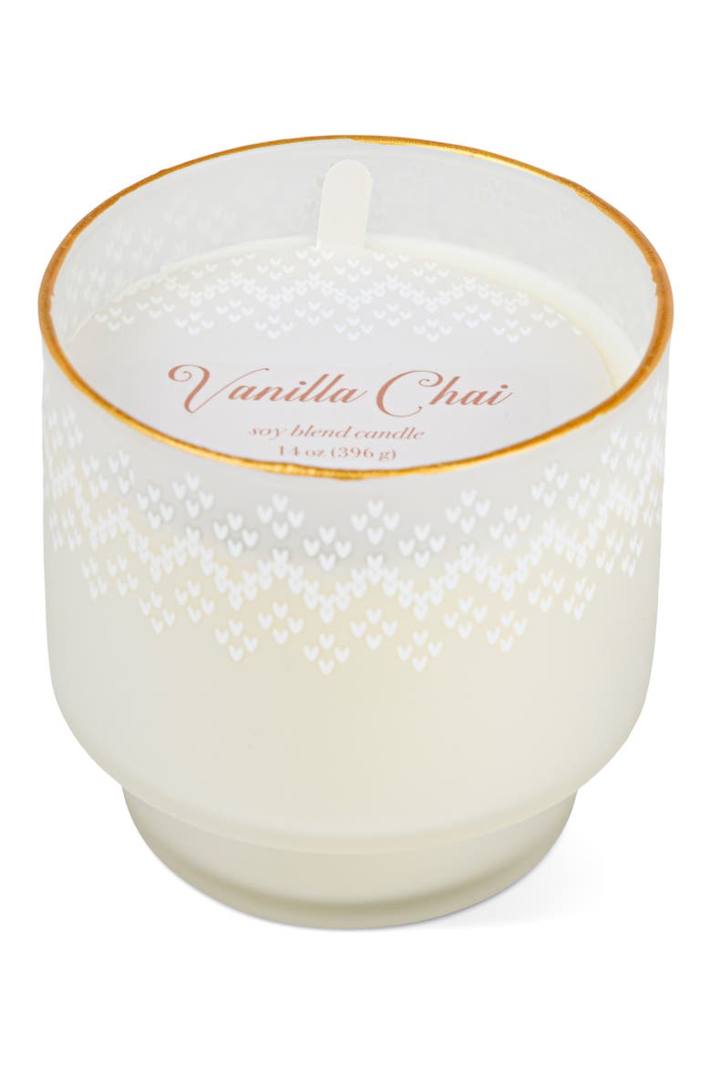 Vanilla Chai Frosted Glass Candle, Alternate, color, VANILLA CHAI