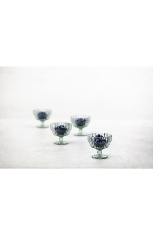 Fortessa Archie Set Of 6 Footed Dessert Bowls In Green