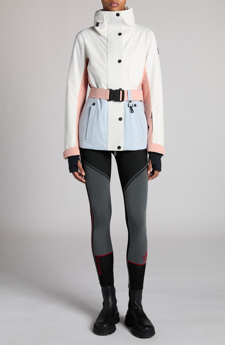 Moncler Grenoble Logo High Waist Rib Sweater Leggings, Alternate, color, 