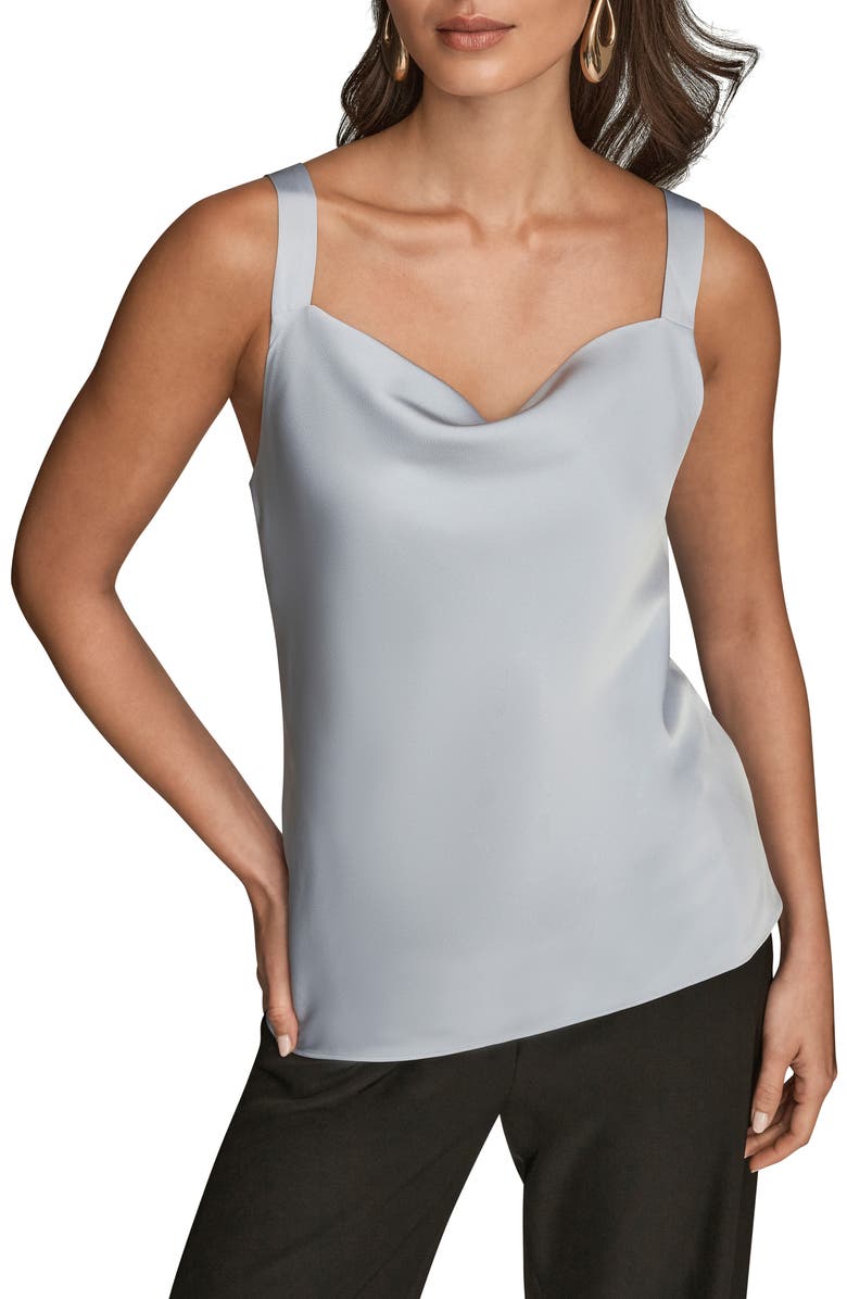 Donna Karan New York Cowl Neck Camisole, Main, color, Light Blue