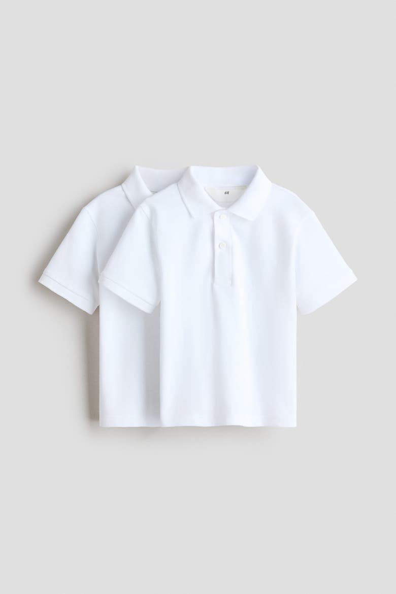 2-pack School Polo Shirts, Alternate, color, White