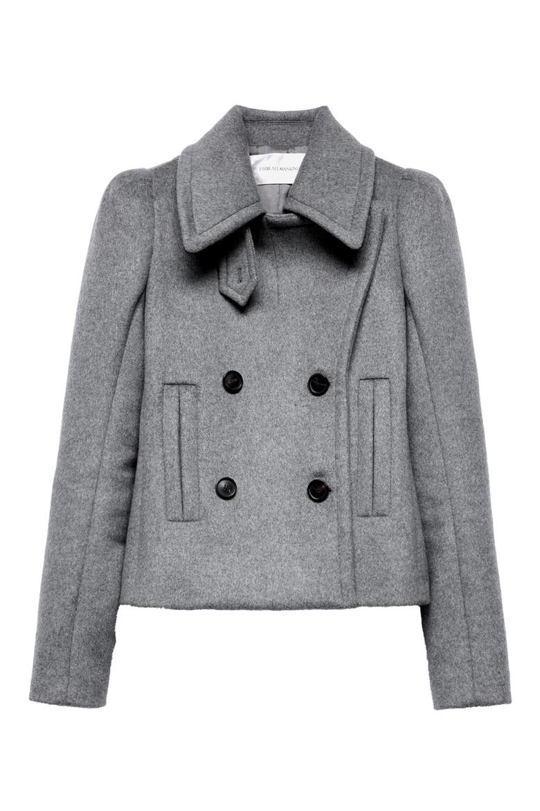 Double Breasted Wool Blend Coat, Alternate, color, WOOL BLEND MINK