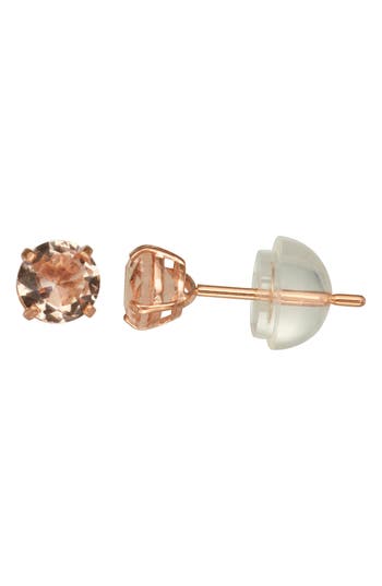 Fzn Gemstone Stud Earrings In Gold