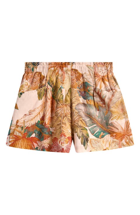Violeta Tropical Print Shorts (Big Kid)