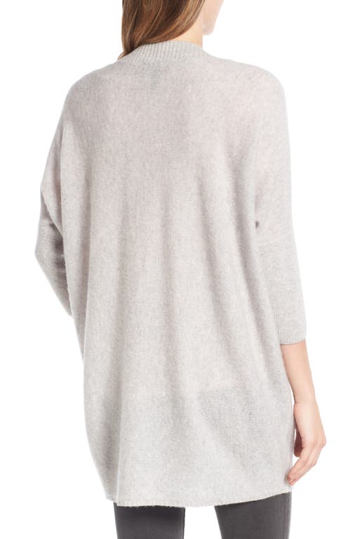 Halogen ® Three-quarter Sleeve Cashmere Cardigan In Gray