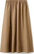 MANGO Gathered A-Line Midi Skirt