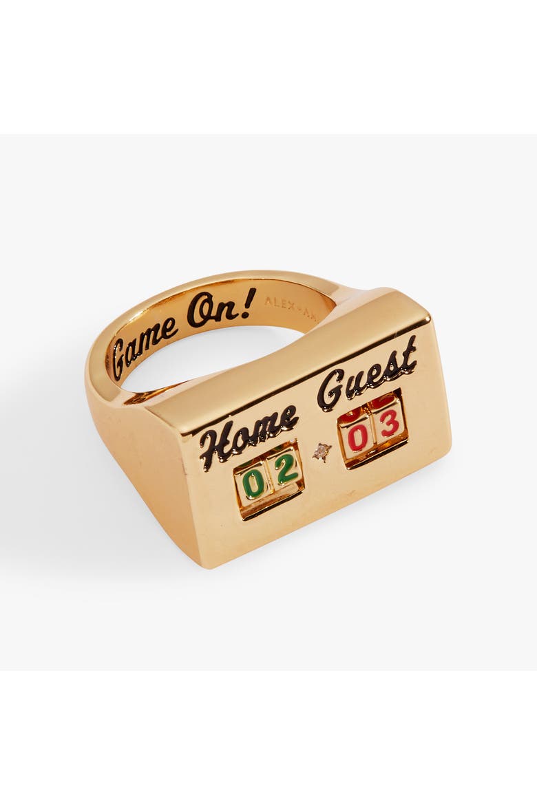 Score Board Fidget Ring, Alternate, color, Gold