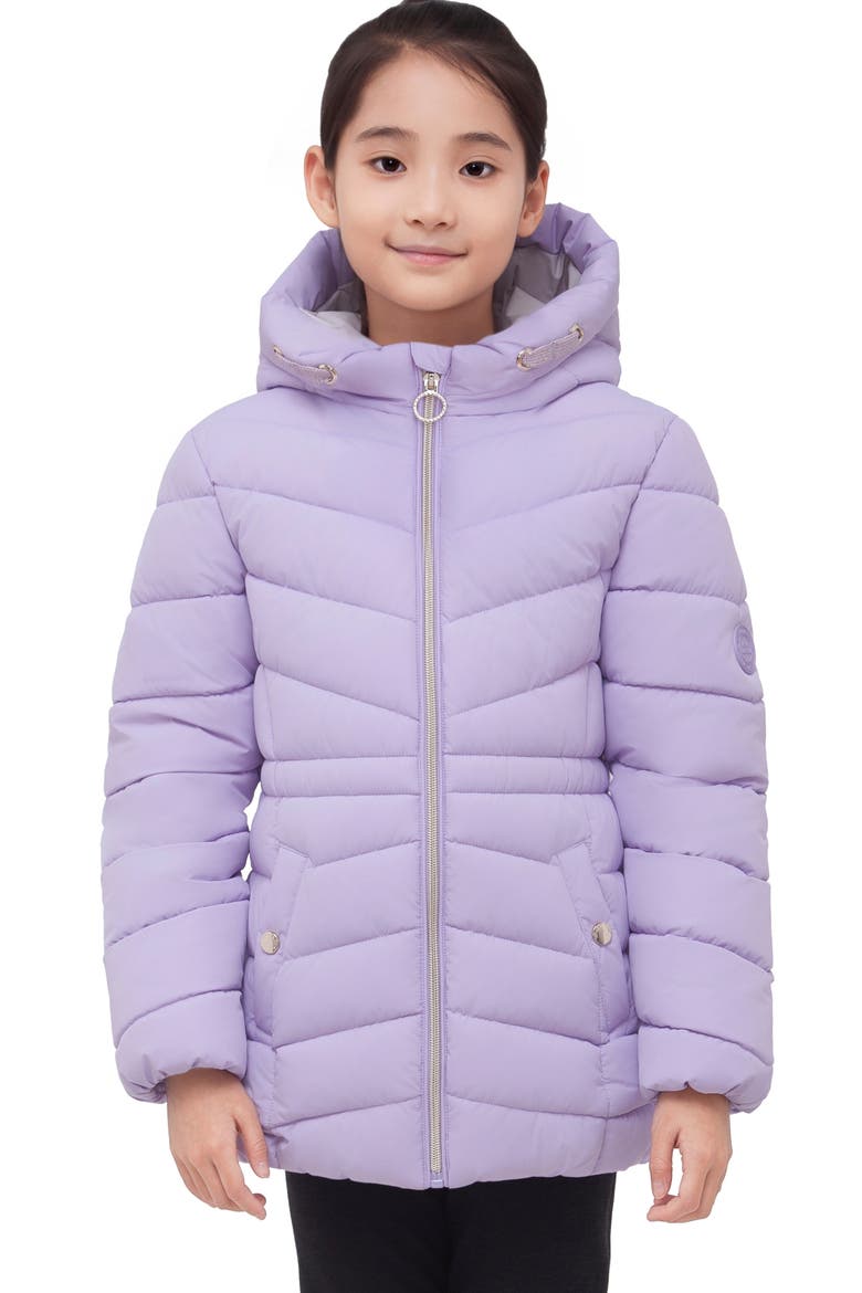 Kids' Shower Resistant Puffer Jacket, Main, color, Purple