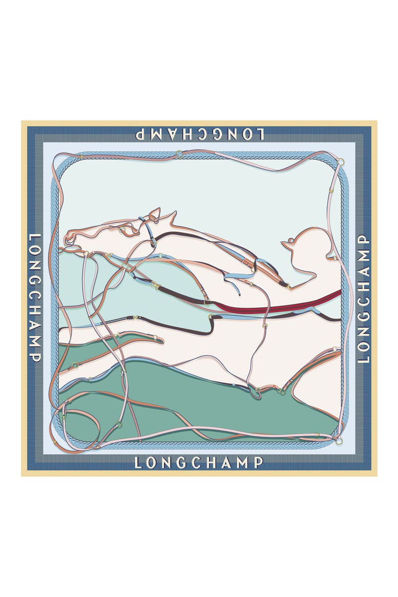 Toute Allure Silk Square Scarf, Alternate, color, MINT