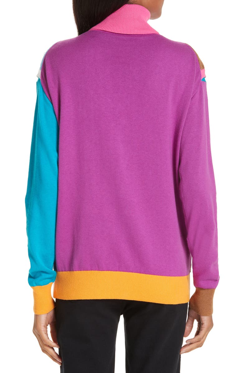 Victor Glemaud Layered Cotton & Cashmere Sweater, Alternate, color, 