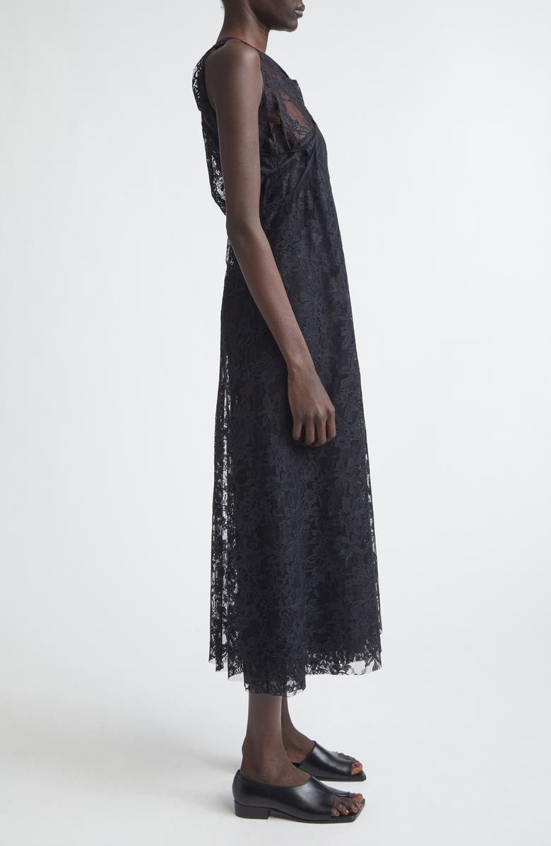 Junya Watanabe Nylon Raschel Lace Dress, Alternate, color, Black