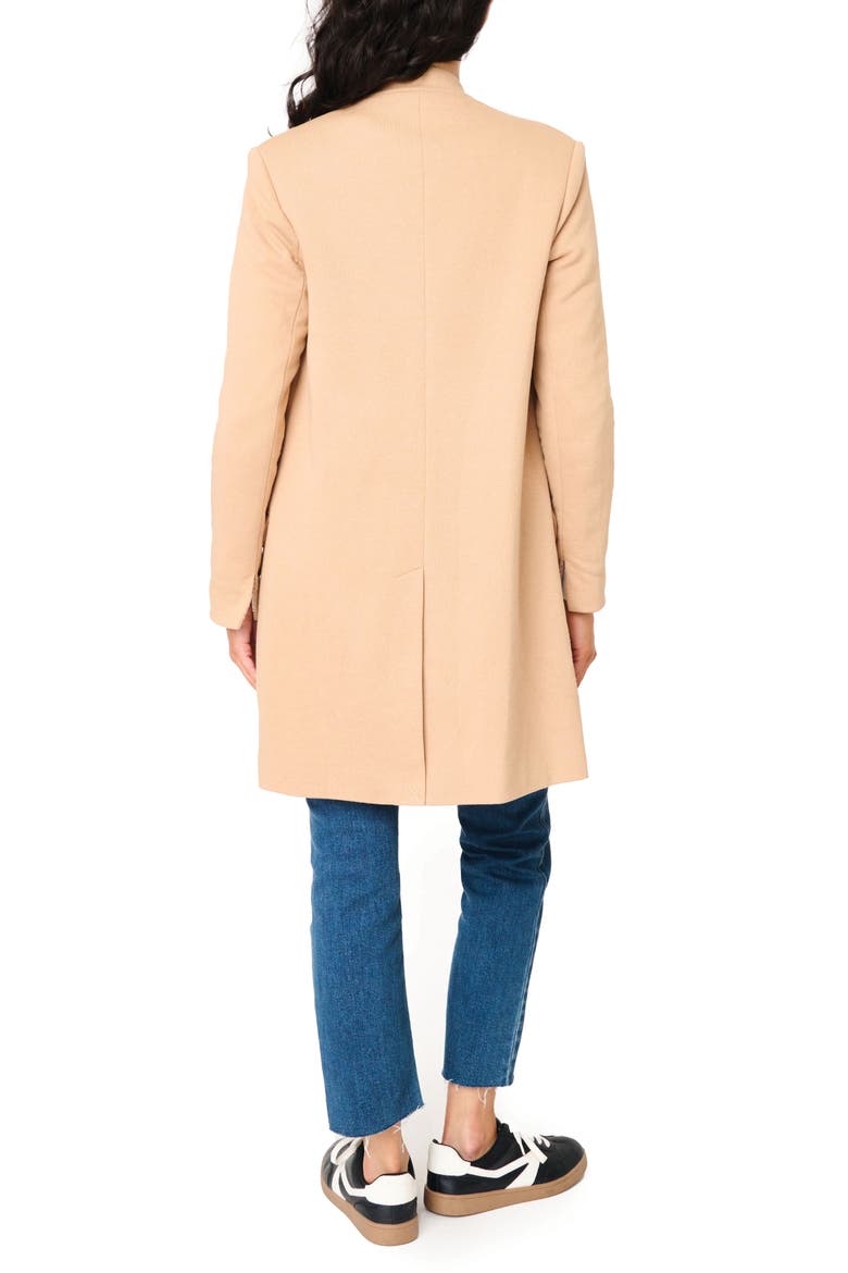 Notch Collar Cotton Blend Jacket, Alternate, color, CAPPUCCINO