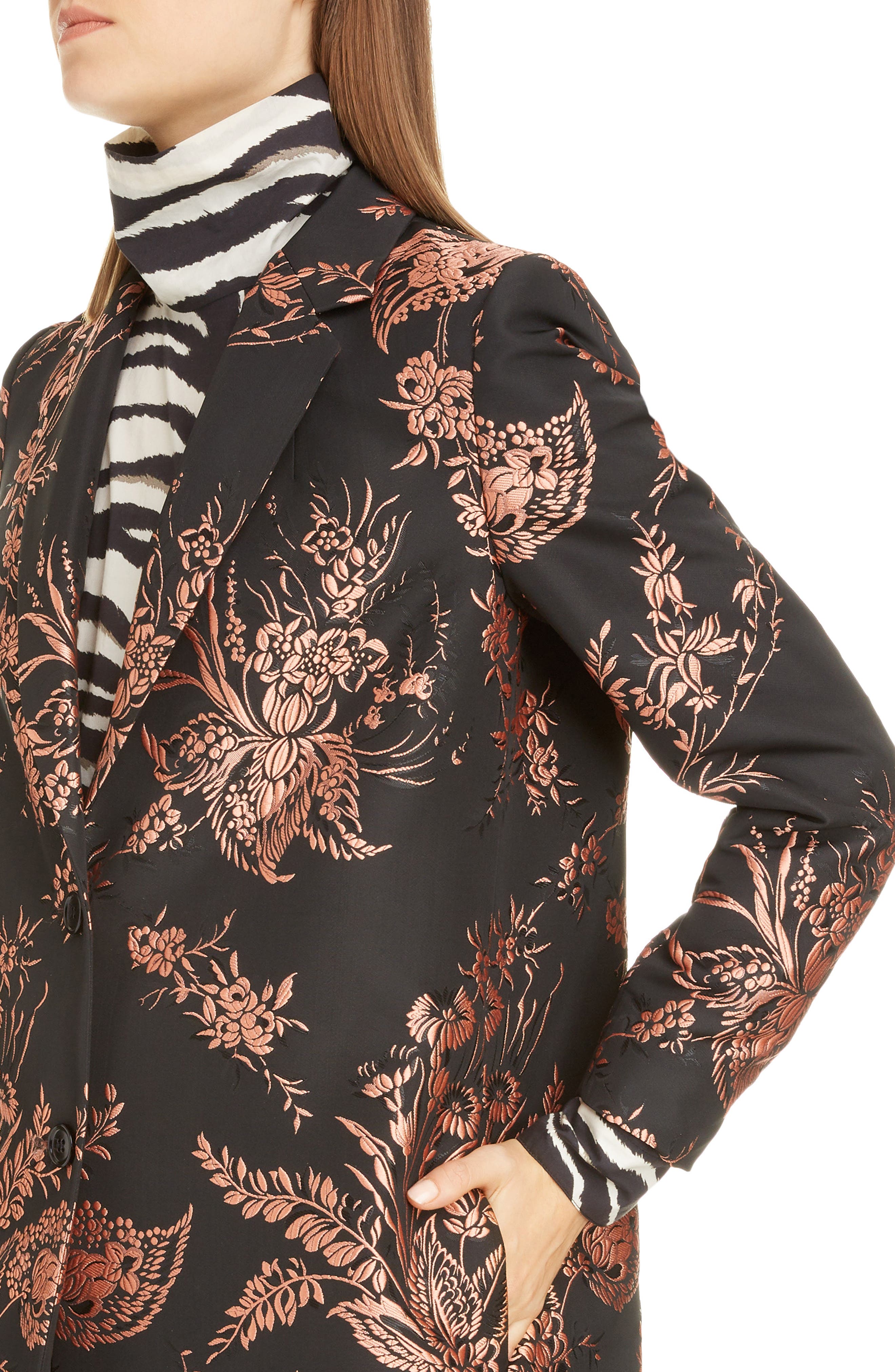 Dries Van Noten Floral Jacquard Coat (Women) | Nordstrom