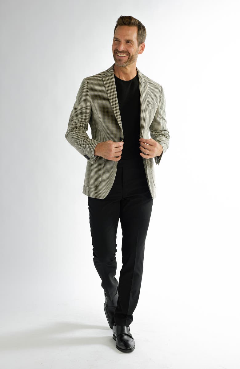 SAVILE ROW CO Gatona Seersucker Sport Coat, Alternate, color, Black/Cream Check