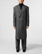 PHILIPP PLEIN Denim Coat Jacquard Monogram Men