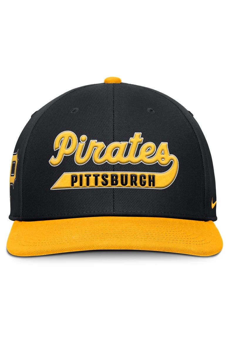Men's Nike Black/Gold Pittsburgh Pirates Pro Performance Snapback Hat, Alternate, color, Black