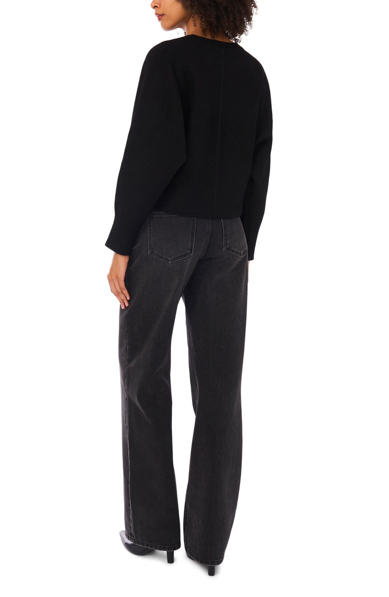 1.STATE Sparkle Crewneck Sweater, Alternate, color, Rich Black