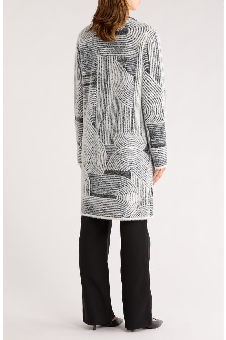 Tokyo Eyelash Knit Coatigan, Alternate, color, TOKYO BLACK/ IVORY