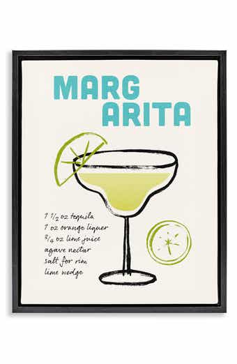 Stupell Industries Margarita Drink Recipe Framed Canvas Wall Art