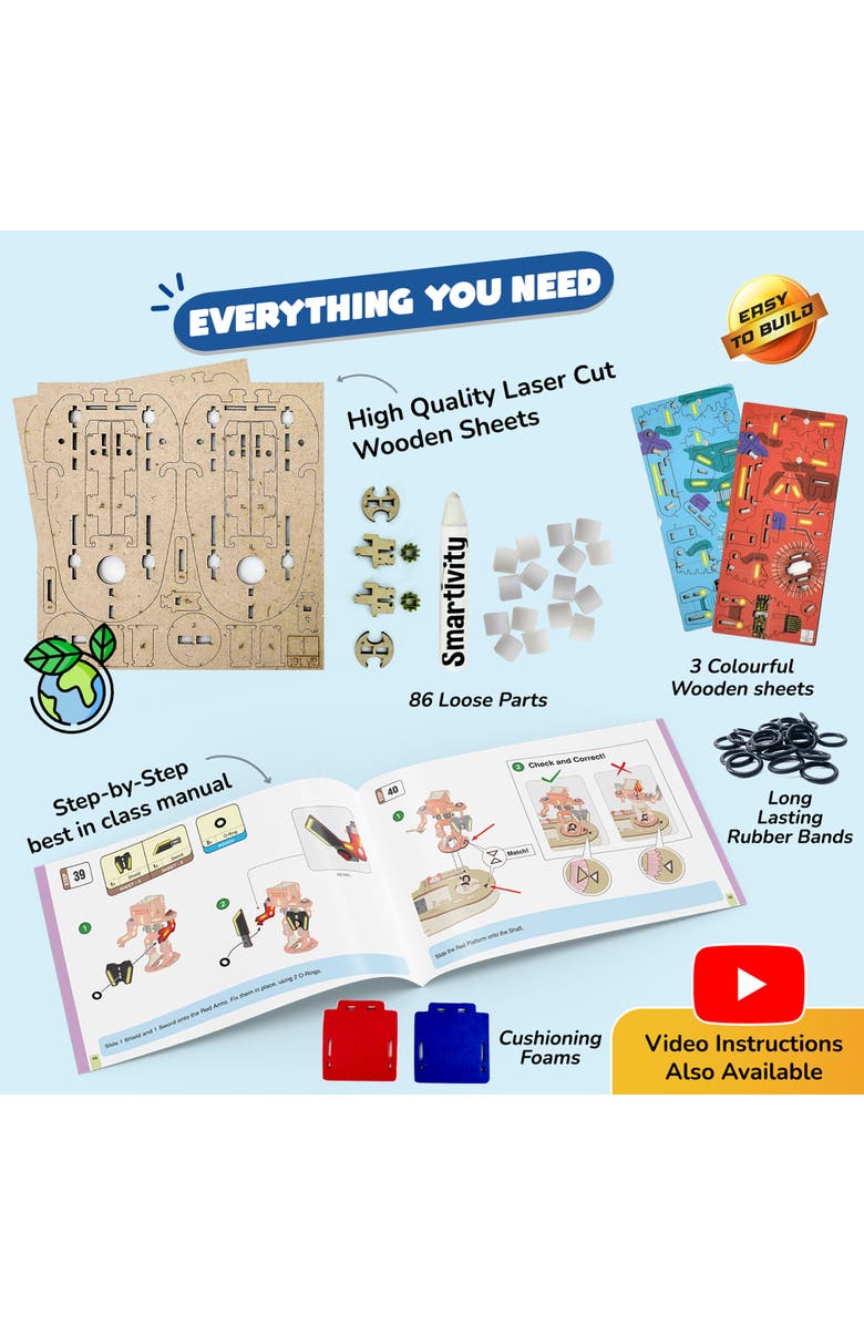 Smartivity Steam Warriors Clash Of Cyborgs Game, Alternate, color, Multicolored