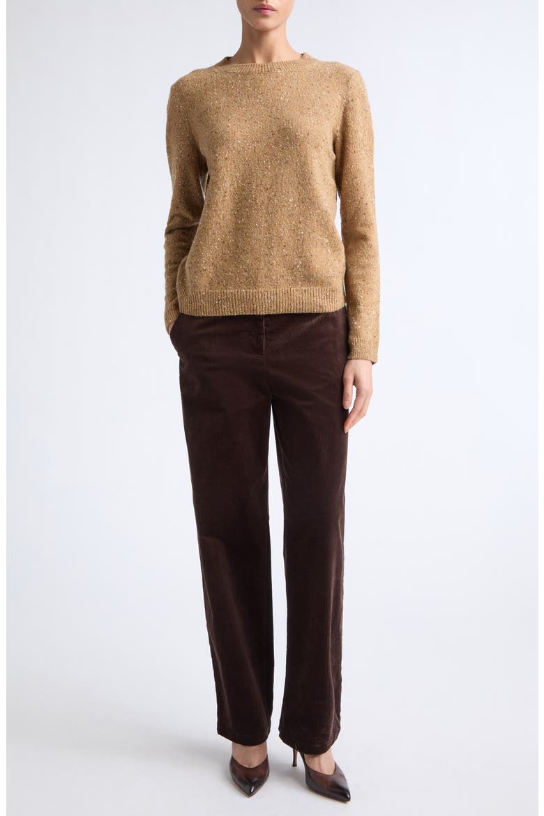 Donegal Cashmere Sweater, Alternate, color, CAMMELLO MULTI