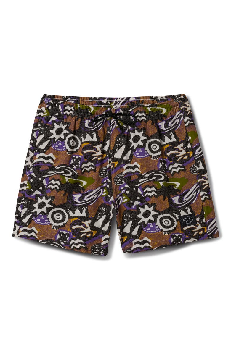 Molten Jam Cotton Drawstring Shorts, Main, color, EARTH