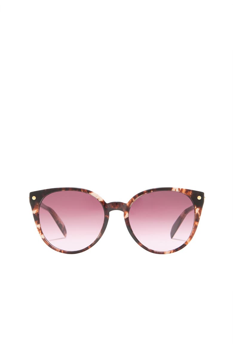 McQueen 55mm Round Sunglasses, Alternate, color,