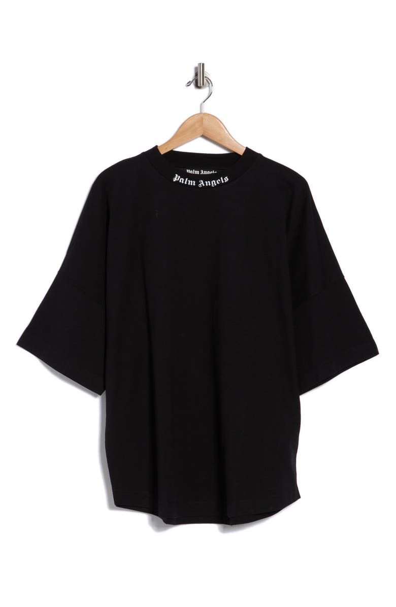 Palm Angels Short Sleeve T-Shirt, Alternate, color, Black White