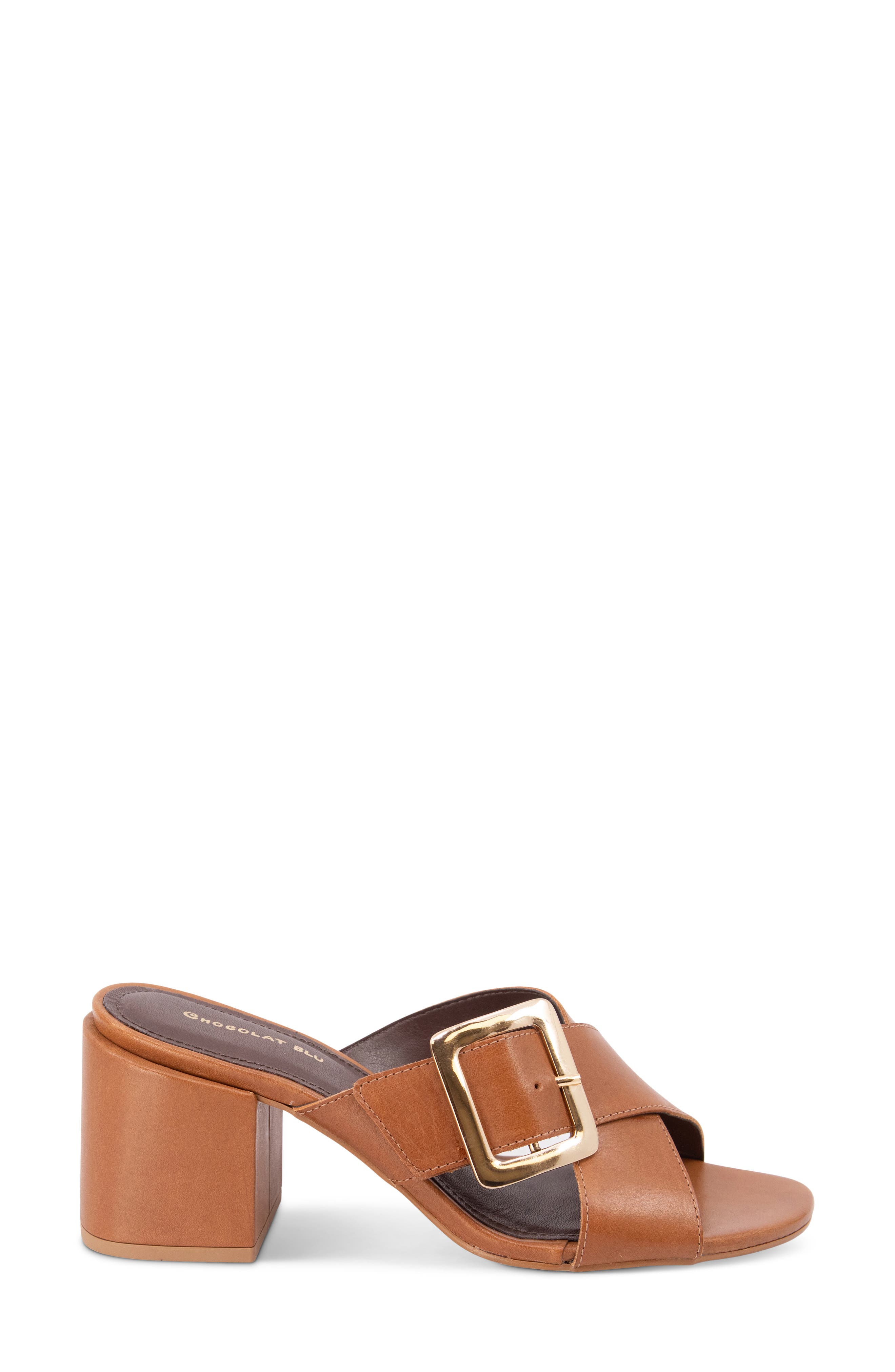 Eiko Block Heel Sandal, Alternate, color, WHISKEY LEATHER