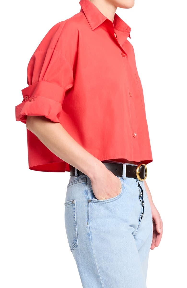 TWP Next Crop Button-Up Shirt, Alternate, color, Tomato
