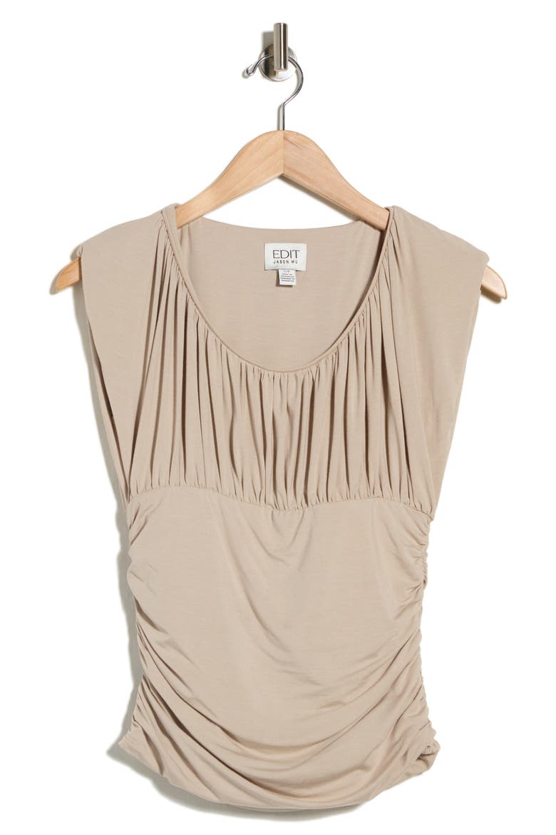 Scoop Neck Knit Top, Alternate, color, LIGHT TAUPE