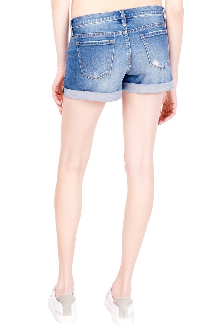 Ingrid & Isabel® Mia Inset Maternity Denim Boyfriend Shorts, Alternate, color, DISTRESSED MEDIUM WASH
