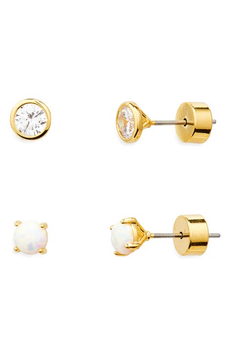 Set of 2 Demi Fine Stud Earrings