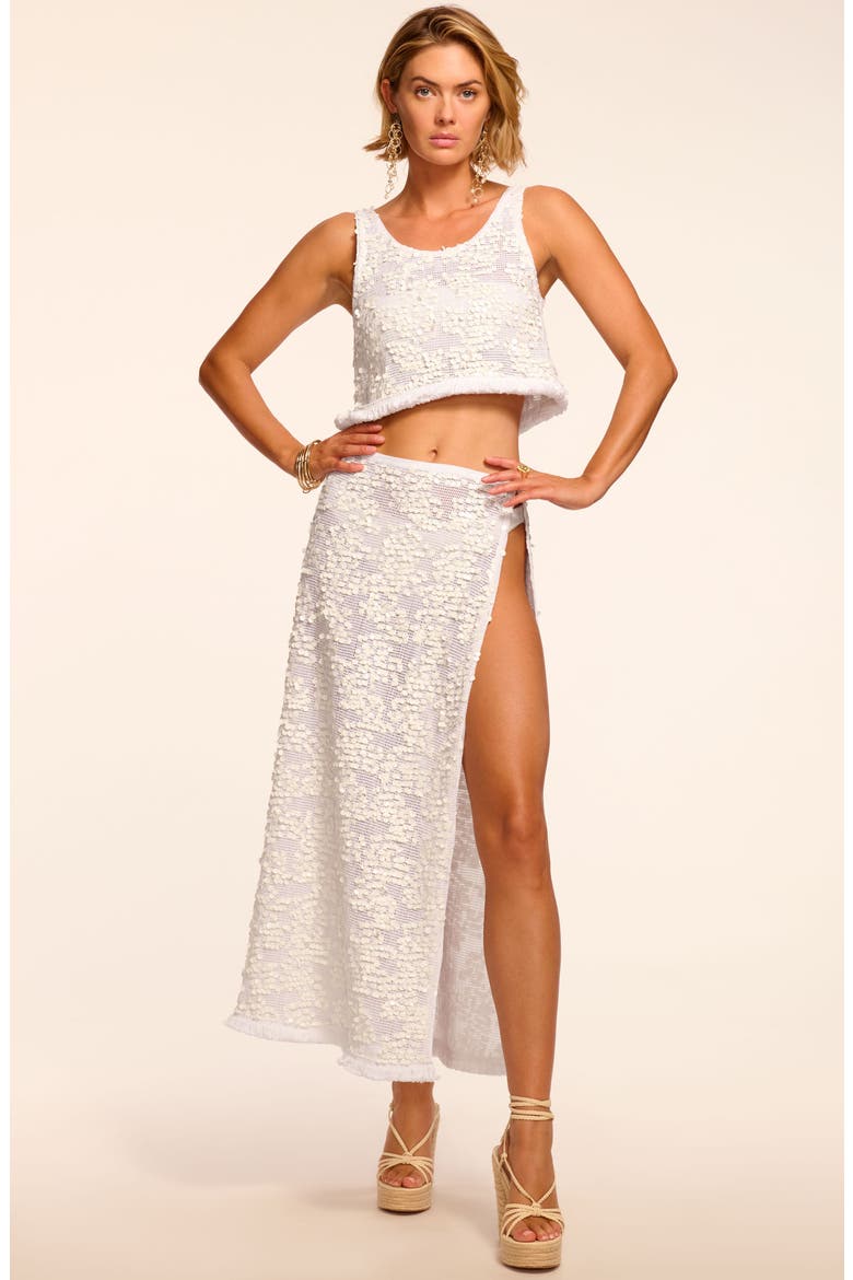 Kyra Sequin Cover-Up Top, Alternate, color, WHITE PAILLETTE