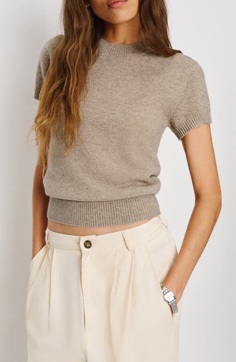 Darcy Cashmere Short Sleeve Sweater