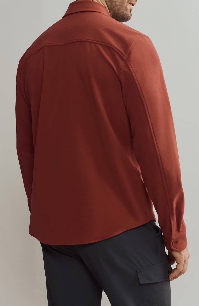 Rhone Stowaway Overshirt, Alternate, color, Cinnamon Heather