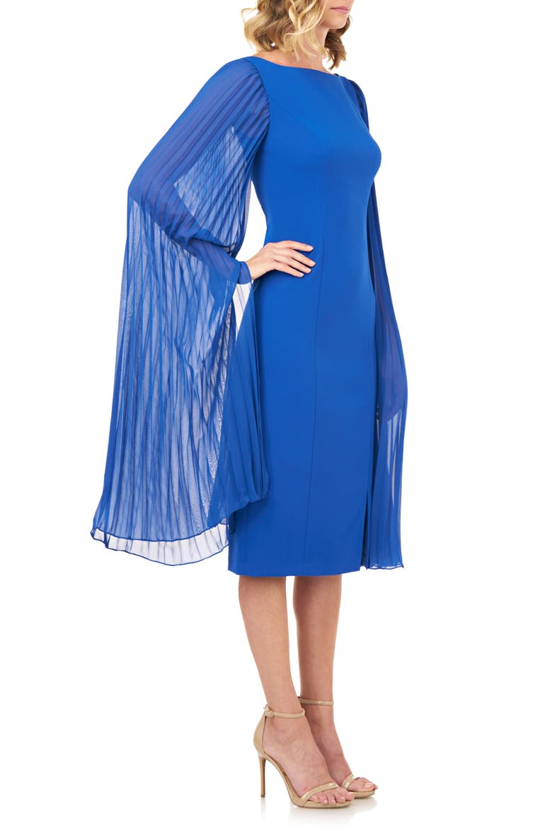Angelica Statement Sleeve Cocktail Dress, Alternate, color, SAPPHIRE