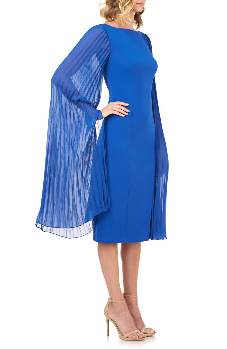 Kay Unger Angelica Statement Sleeve Cocktail Dress, Alternate, color, 