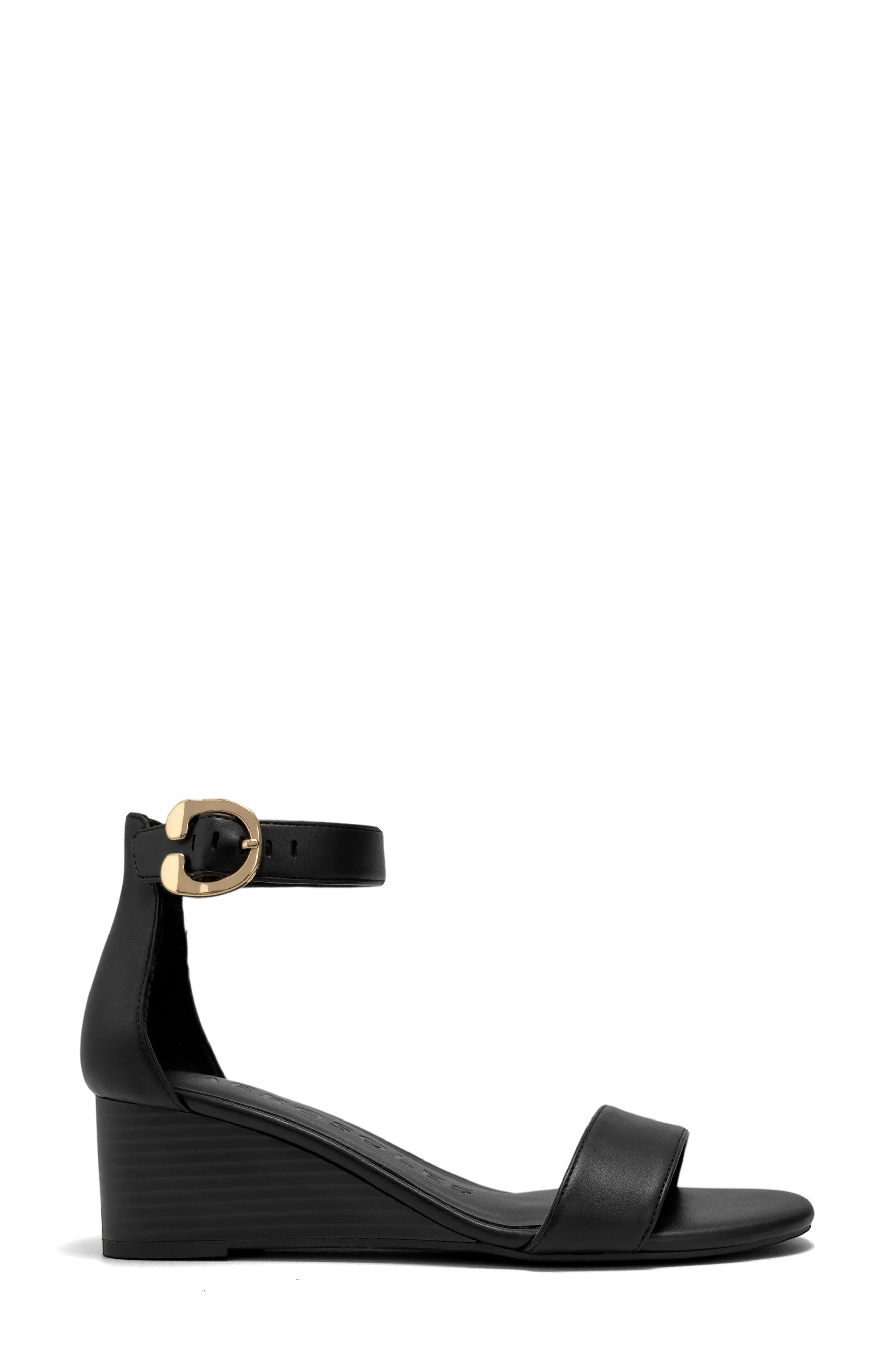 Aerosoles Willis Wedge Heel Sandal, Alternate, color, Black Multi Combo
